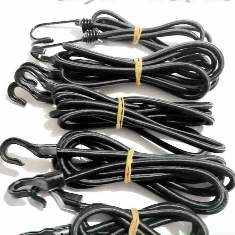 Ratchet Tie Down Belts 1m/1.5m/2m Heavy Duty Elastic Bungee Shock Cord Strap Stretch Plastic Hook Car Luggage Tent Kayak Boat Canoe Bikes Rope Tie