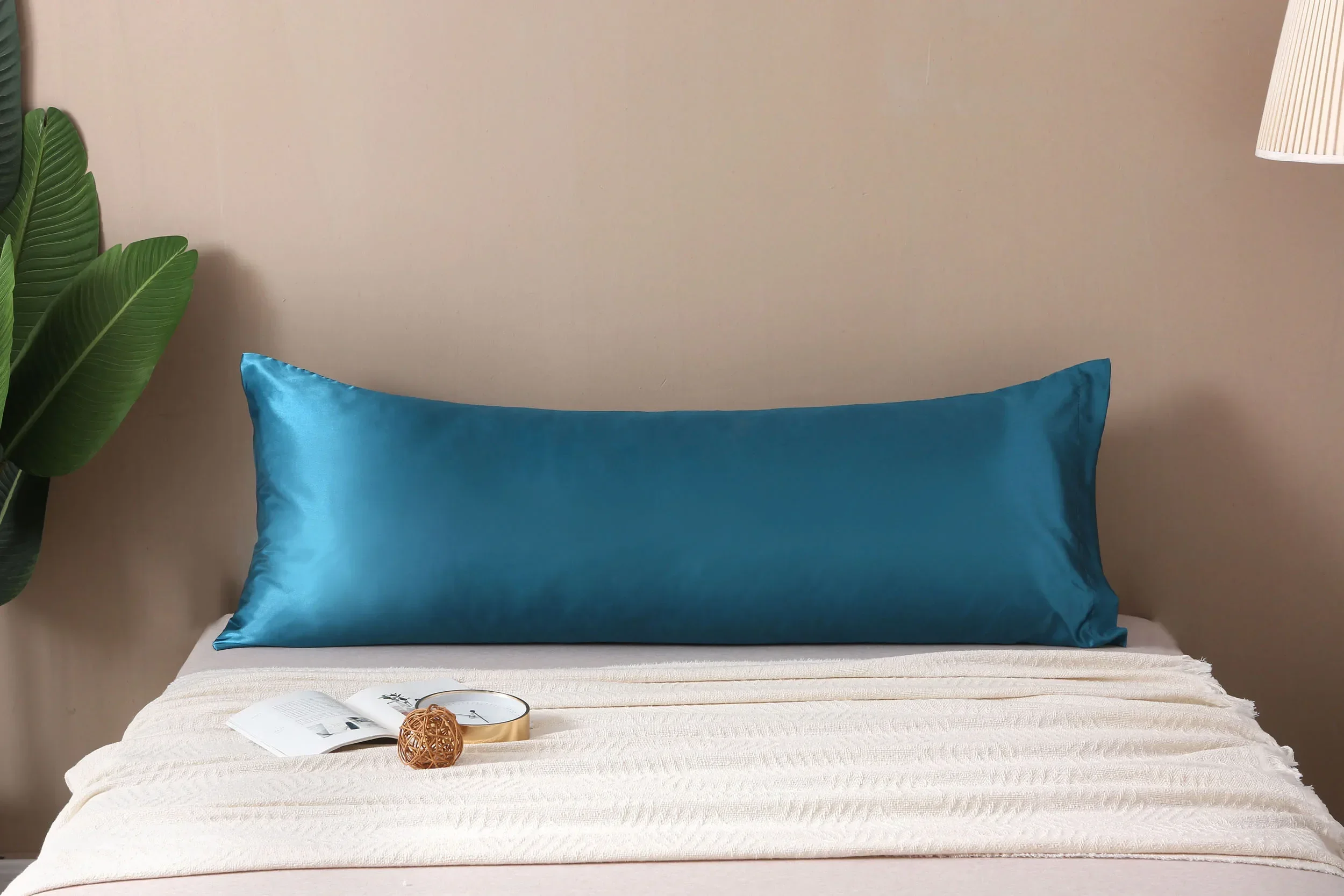 Luxurious 100% Satin Silk Body Pillowcase - Solid Color