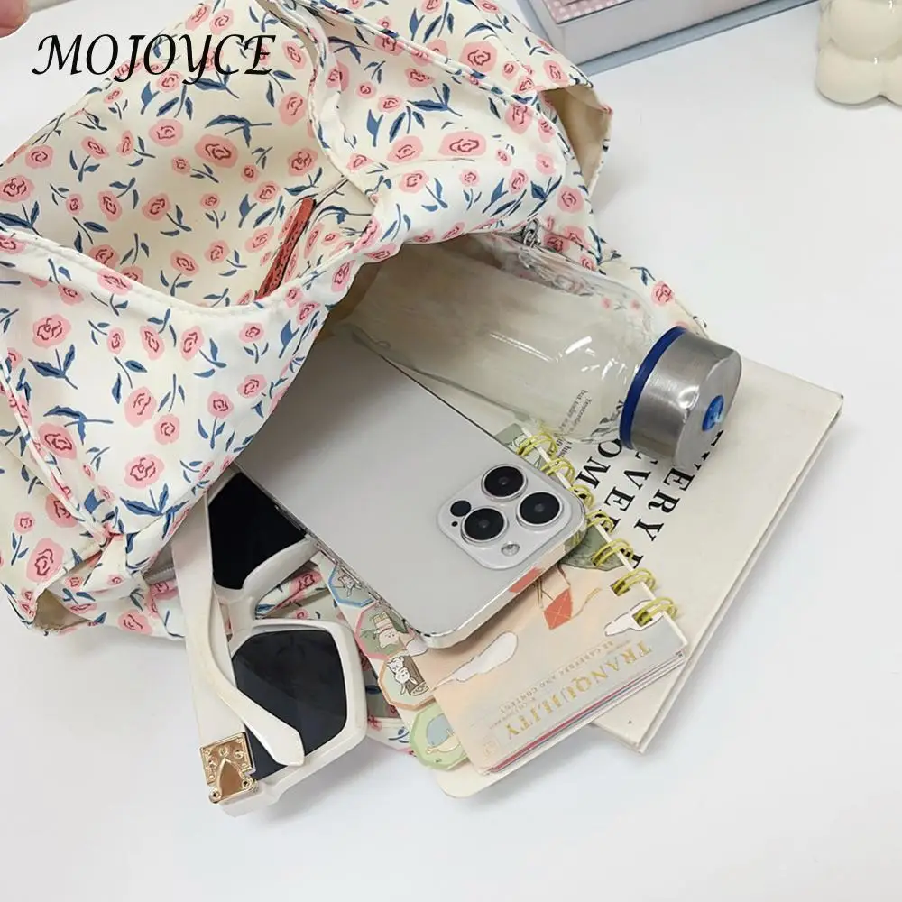 Lunch Bag for Women Men Cute Floral Lunch Tote Bag Reusable Lunch Container Zipper for Home School Office Outdoor Use 5