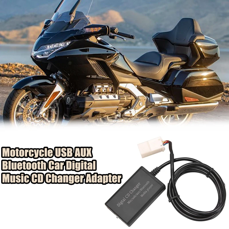 NEW Motorcycle USB AUX Bluetooth Car Digital Music CD Changer Adapter