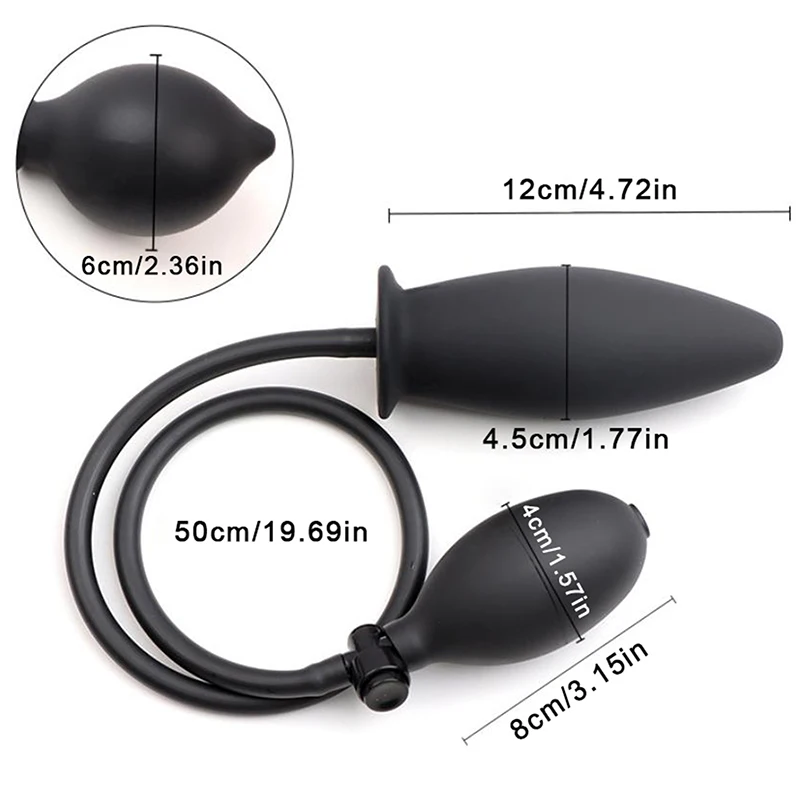 Inflatable Anal Plug for Women Men Gay Couples Vaginal Dilator Butt Expander Sex Toy Bondage Set for Erotic Exploration
