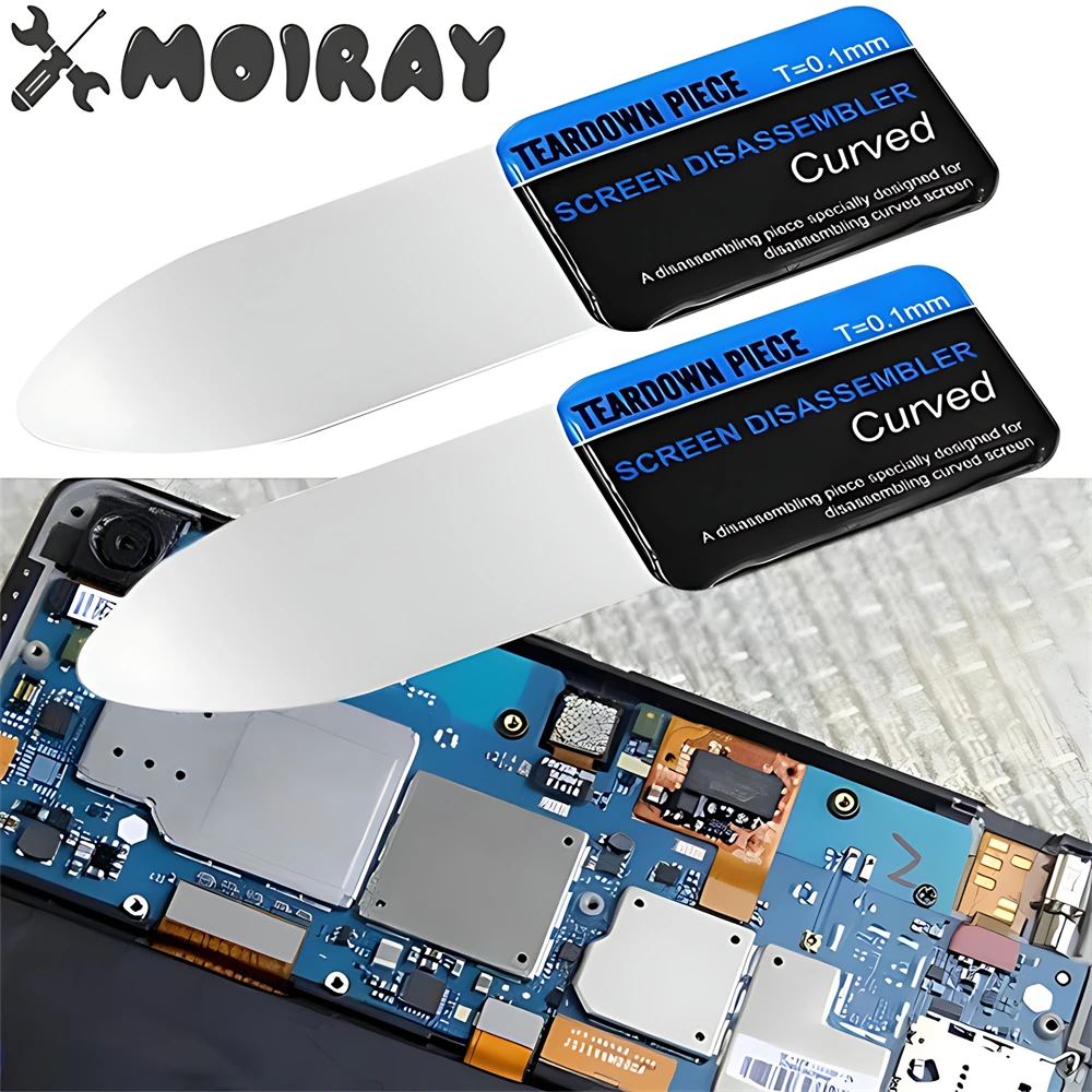 

1/3/5PCS Mobile Phone Curved LCD Screen Spudger Opening Pry Card Tools Ultra Thin Flexible Mobile Phone Disassemble Steel Metal
