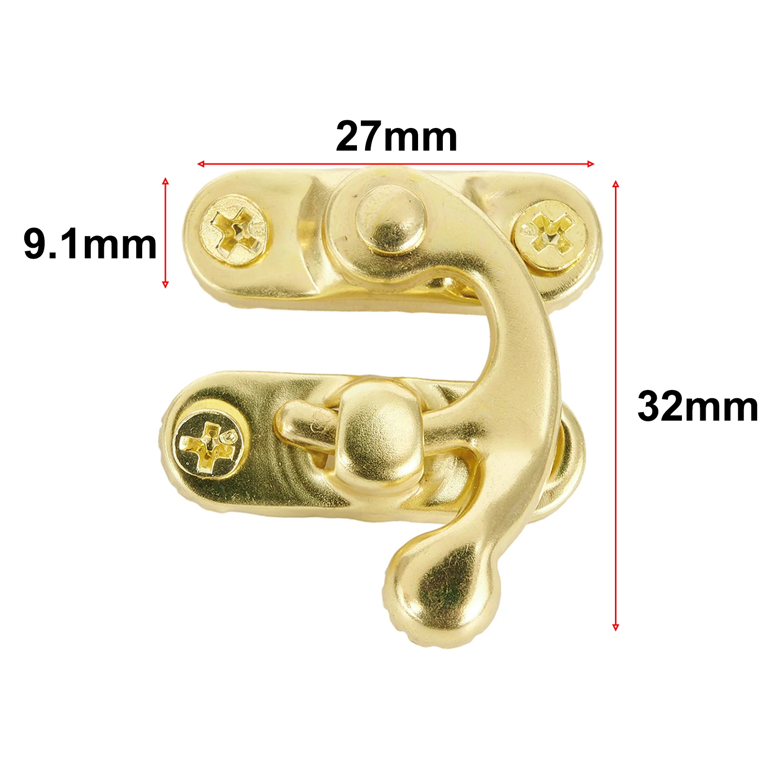

30pcs Antique Metal Catch Curved Buckle Horn Lock Clasp Hook Bronze Iron Padlock Hasp Hook Lock For Mini Jewelry Wooden Box
