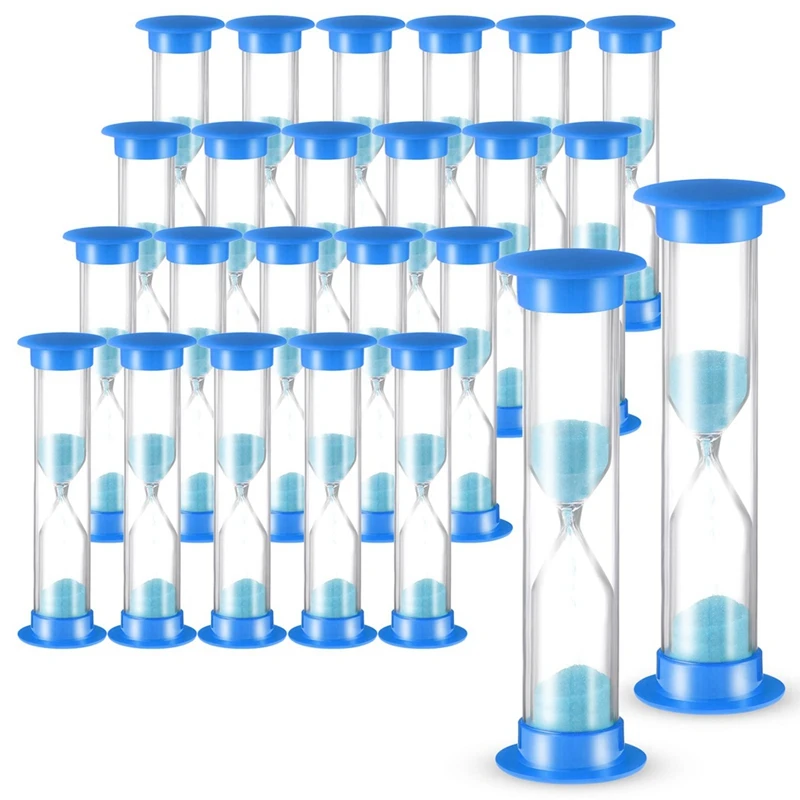 

24 Pcs 2 Minute Sand Timer For Kids 2 Minute Timer Kids Timer Hourglass Acrylic Covered Hourglass Sand Clock