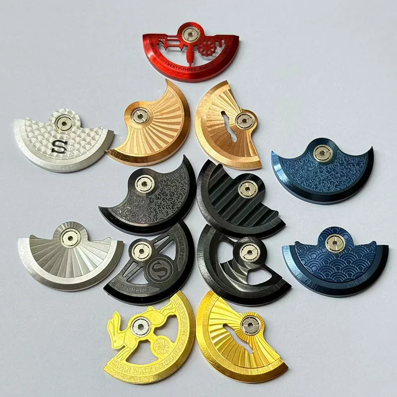Customized Automatic Hammer Rose Gold Black Blue Silver Gold Watch Rotor Parts