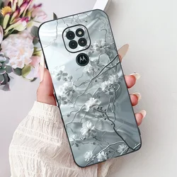 Colorful Flowers Painted Soft TPU Phone Case Cover - Moto G9 Play (6016)