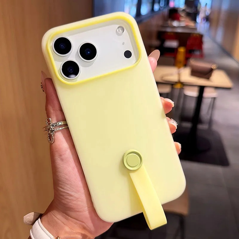 Dual-Function Jelly Phone Case with Wrist Strap Lanyard