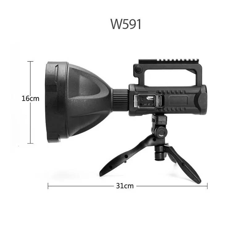 LED Flashlight Portable Strong Light Long-range LED Flashlight USB Output Rechargeable Hand Lamp High Power Handheld Searchlight