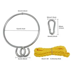 Enhanced Anchor Retrieval System with Ring and Rope - Heavy - Duty Anchor Lifting Accessories (Silver)