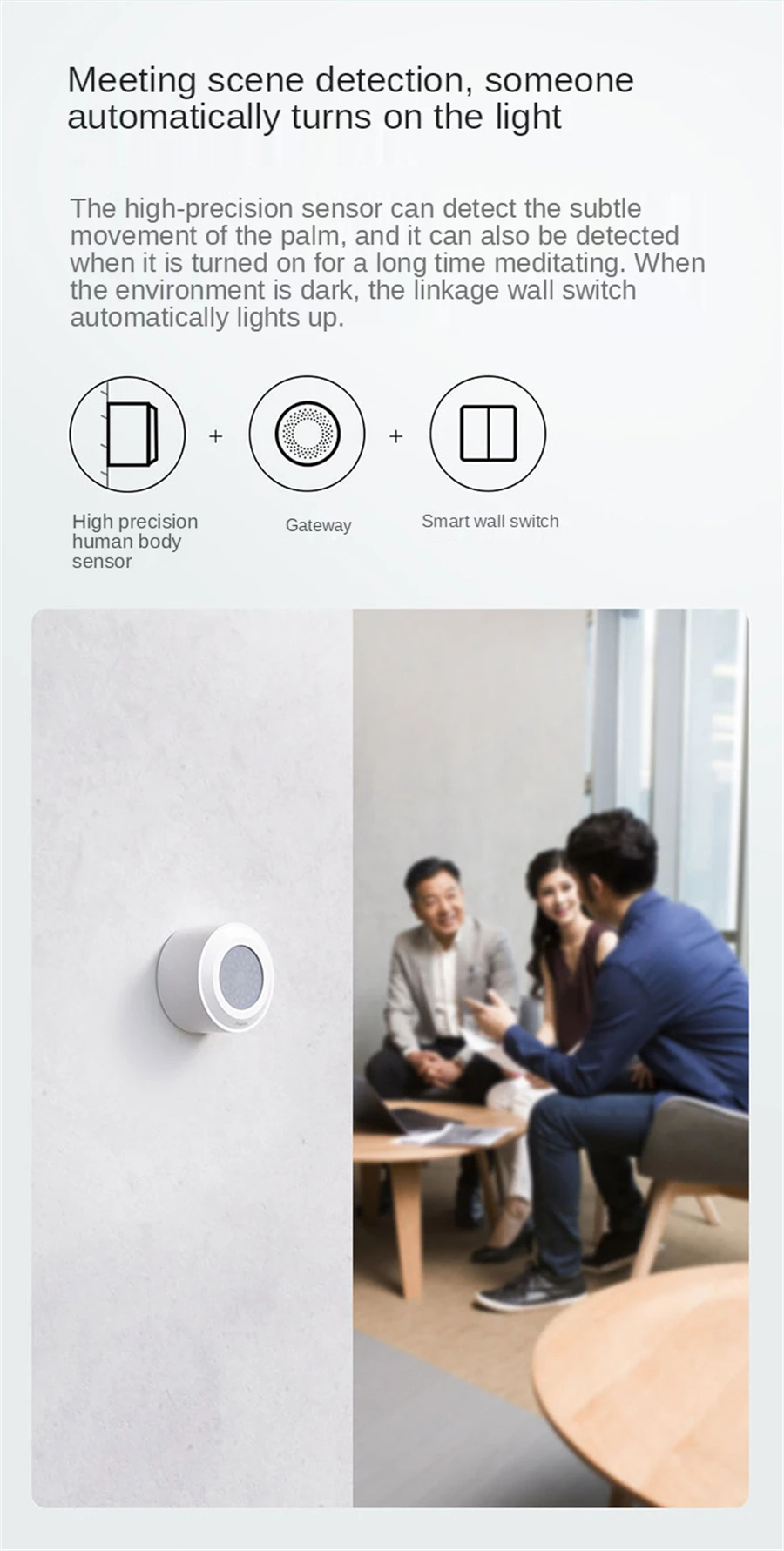 High Precision Human Sensor Smart Home Body Motion Sensor ZigBee 3.0 Wireless Co