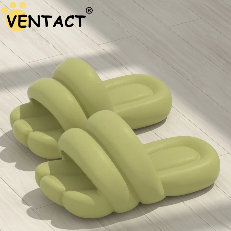 

VENTACT Thick Platform Slippers for Women Men EVA Soft Bottom Cloud Slides Comfortable Ladies Beach Slippers Couple Non Slip