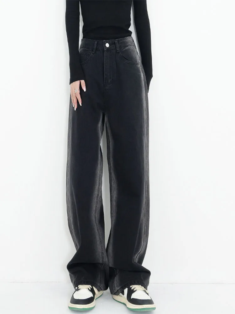 

Denim Pants For Women 2022 High Waist Wide Leg Vintage Trend Baggy Y2k Womens Fashion Straight Tie Dye Hippie Pants Patchwork