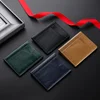 Ultra Thin Soft Wallet 100% Genuine Leather Mini Credit Card Holder Wallet Multi Card RFID Slim Small Card Holder Men's Wallet 3