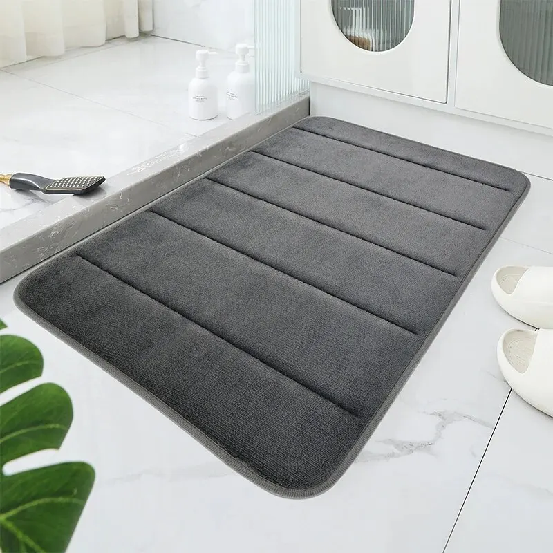 Bathroom Coral Velvet Anti-skid Mat,Quick Water Absorption,Dry Machine Washing,Toilet Mat,SoftComfortable, Easy Mat Bathroom Use BEST SELLERS