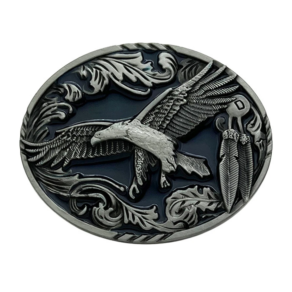 

Oval Animal Eagle Belt Buckle for Men Western Cowboys Zinc Alloy Metal Good Plating Hebilla Cinturon Hombre 22-420
