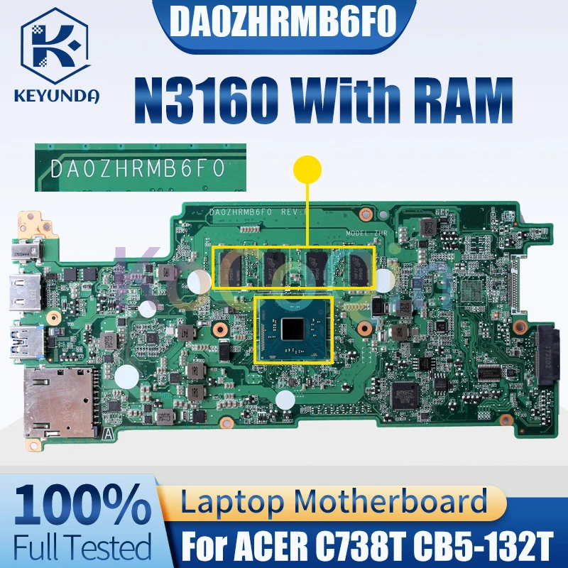 For ACER Chromebook R11 C738T CB5-132T Notebook Mainboard