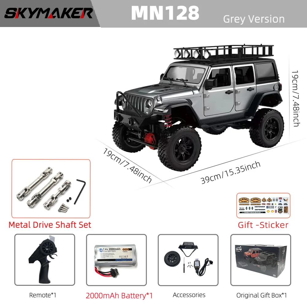 Amazon.com: MN 128 Black RTR 1/12 Scale RC Remote Control