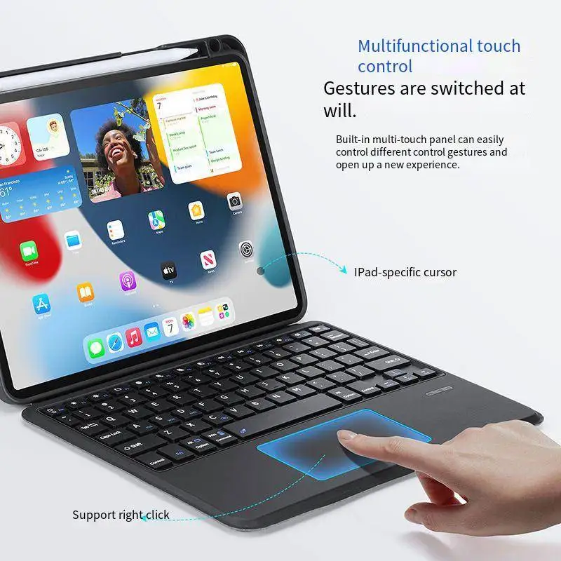 Suitable forKeyboard compatible with iPad Pro 11 wireless keyboard, iPad magnetic protective cover, Air6 Bluetooth keyboard