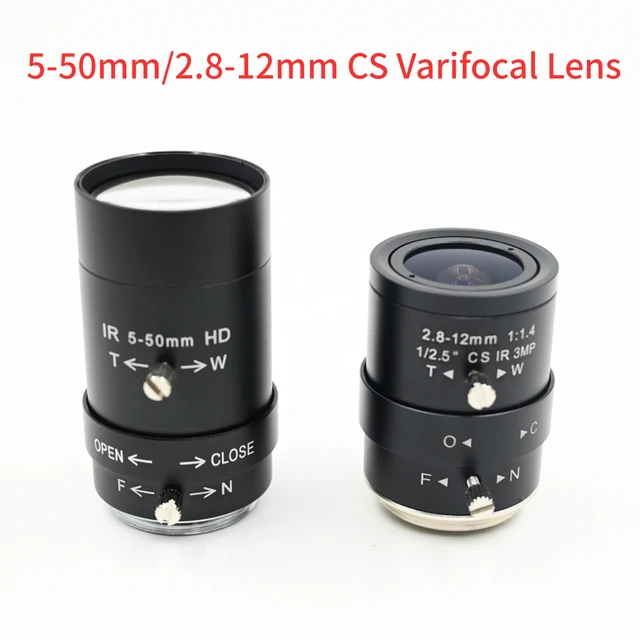 HD CS Lens 5-50mm 2.8-12mm Manual Varifocal ,For CCTV Security Webcam Box USB Camera