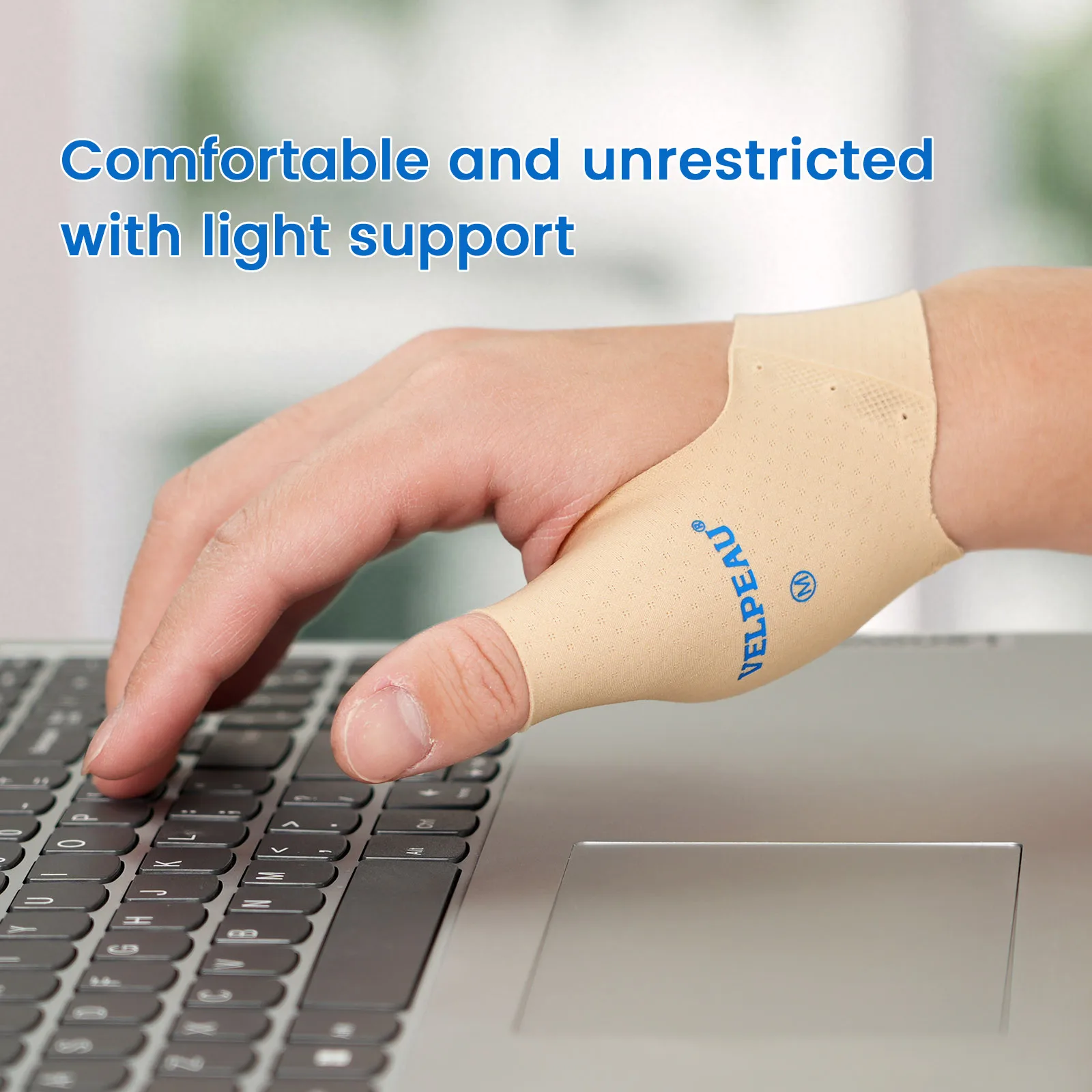 Elastic Thumb Support Brace VELPEAU for Arthritis Tendonitis Splint Liner Thumb Compression Sleeve Fits Left and Right Hands thumb support brace