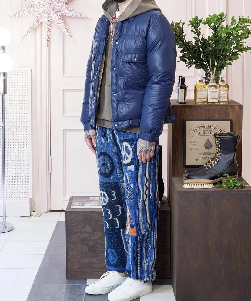 2024 Kapital Knitted Pants Hip Hop Retro Leggings Japanese Spliced Unisex Pants KZ997