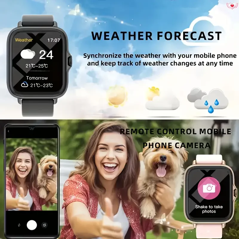 LAXASFIT New Smartwatch Bluetooth Talking Smartwatch Dialer Smart Clock Fitness Tracker Sleep Logging Smartwatch for Android IOS