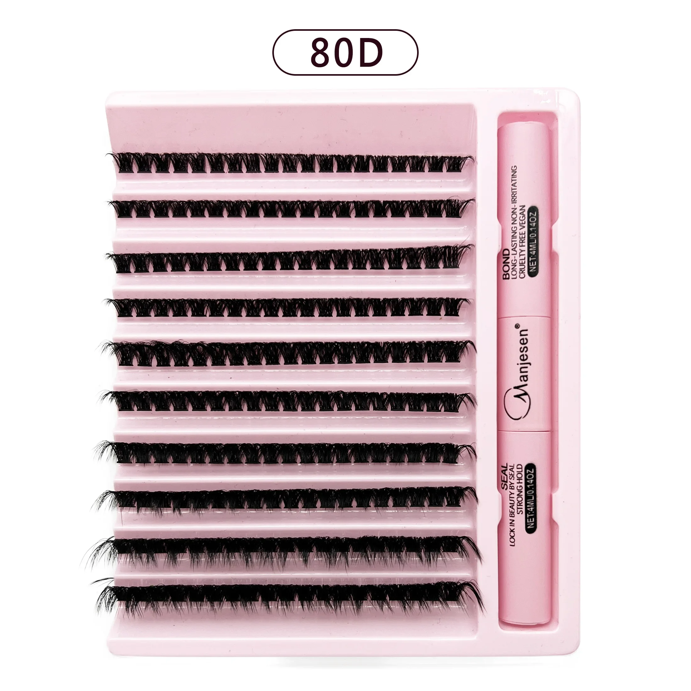 Eyelash Extension Kit - 200 PCS Cluster Lashes with Bond & Seal Tools