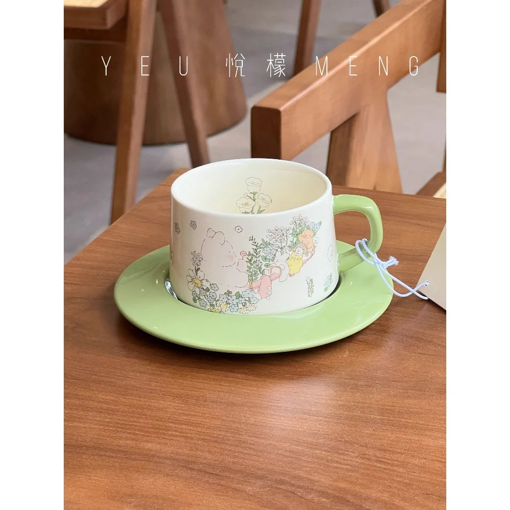 

Spring Seesaw Coffee Cup Cute Rabbit Ceramic Cup Dish Gift Box