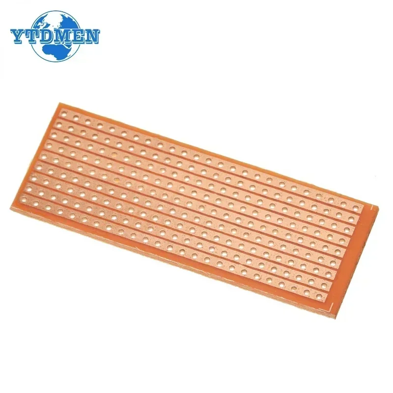 10pcs Single Side PCB Board 2.5*6.4cm Universal Experiment Matrix Circuit Board Single Row Continuous Hole 25x64mm Protoboard