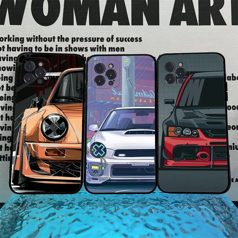 

Japan JDM Sports Car Phone Case For IPhone 15 14 11 12 13 Mini Pro XS Max Cover 6 7 8 Plus X XR SE 2020 Funda Shell