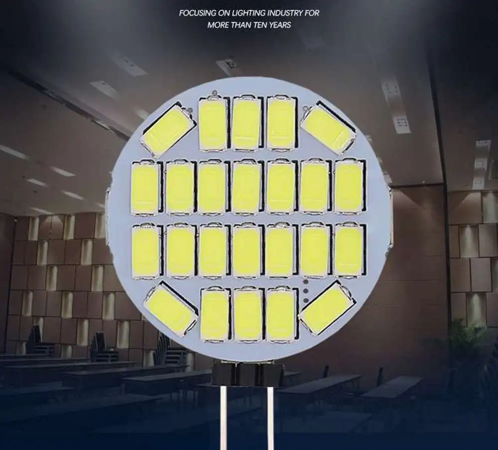 Description Picture 6 of item2Pcs AC DC 12V LED G4 Round Spotlight Bulb 5W 2835 24leds No Flicker Range Hood Lights Replace 20W Halogen Lamp