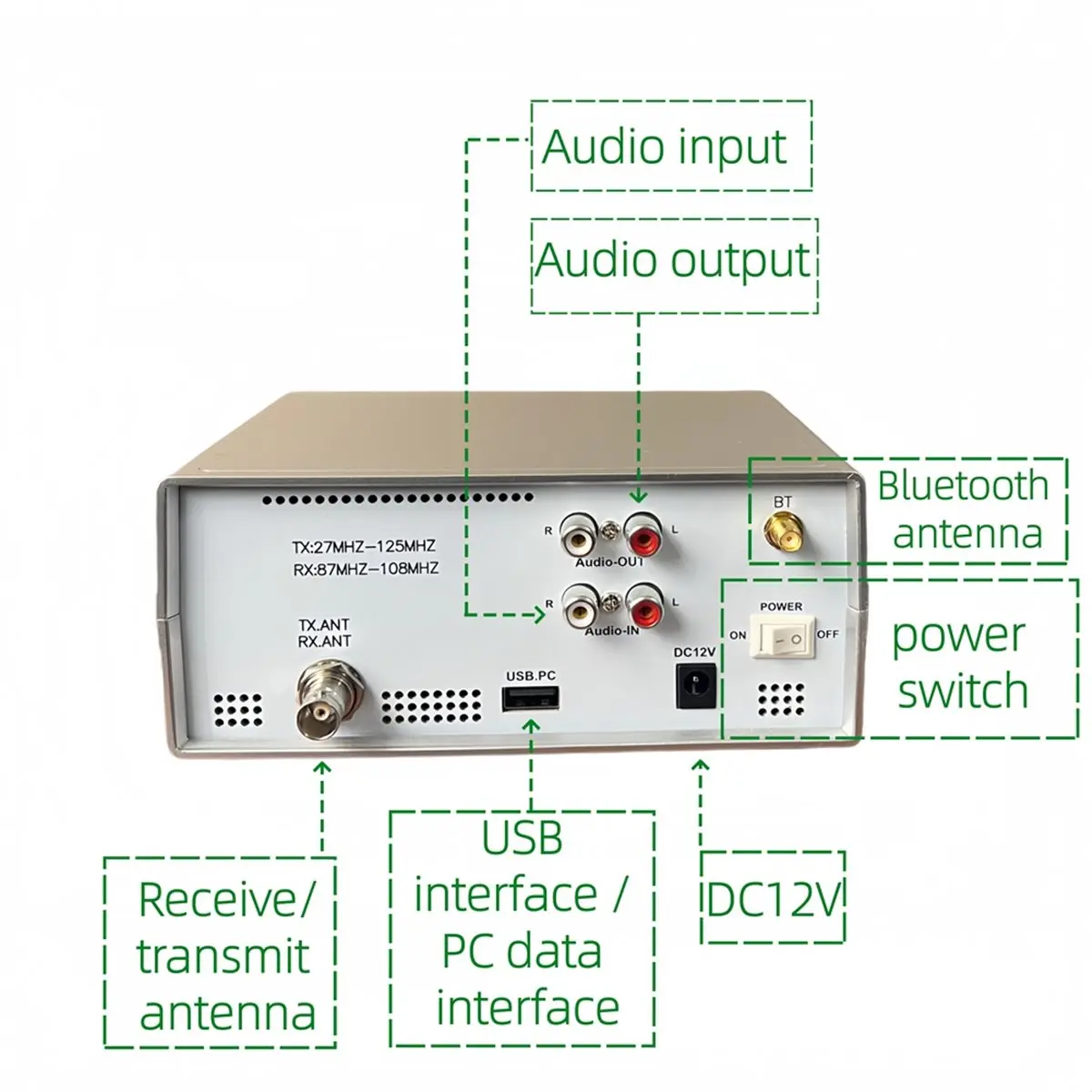 2026new FM125 27MHZ-125MHZ FM 송신기, FM 라디오, USB 컴..