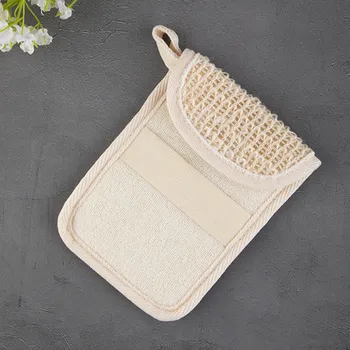 Shower Bath Soap Bag Cotton Linen Soap Bag Exfoliating Soap Saver Pouch Holder for Bath & Shower Use 1/2/3/5/10Pcs 1