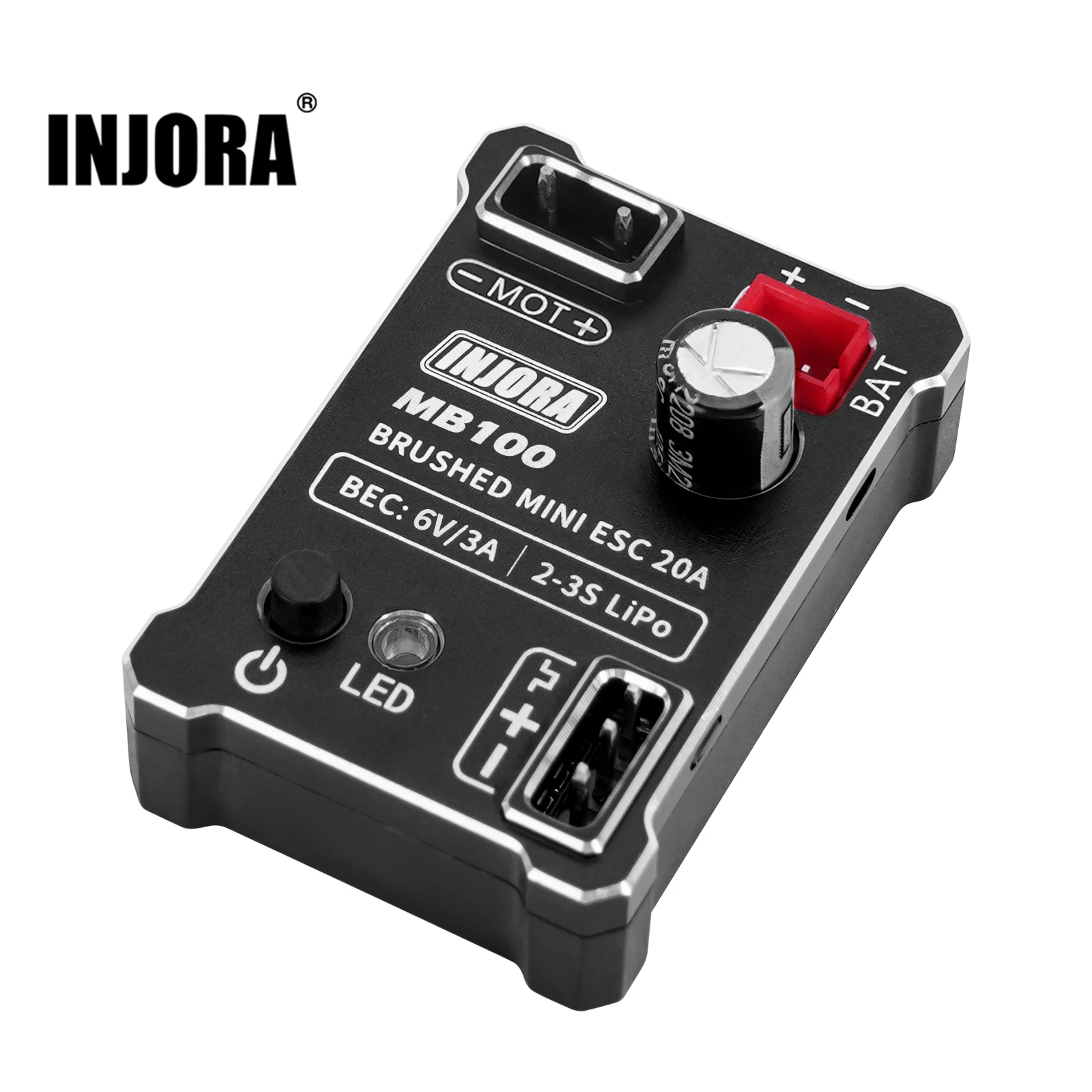 S35bc97e2a51c48e9bce9ddccea3029666 INJORA MB100 R80 브러시 미니 ESC 20A 1/24 1/18 RC 크롤러 SCX24 AX24 TRX4M FCX24 FCX18