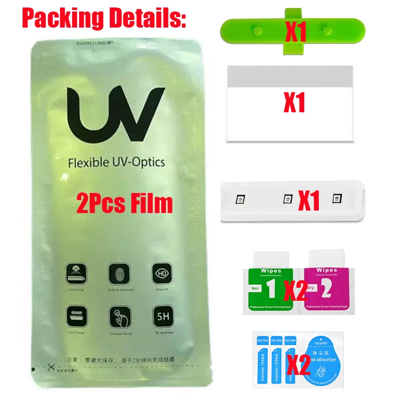 Set of 2 Flexible UV-Cured HD Screen Protectors - Premium Clarity & Protection