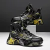 New Boys Basketball Shoes High-Top Mesh Sport Sneakers with Rotating Button, Breathable & Shock-Absorbing Running Shoes for Kids 2