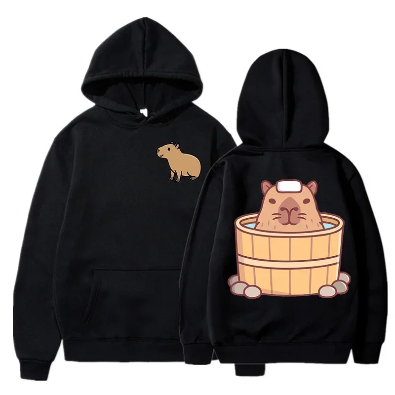 Capybara Fashion Hoodie Women Men Harajuku Pullovers Capibara Gothic Sweatshirt Mange Cute Y2k Hoody Cartoon korean style hooded 4
