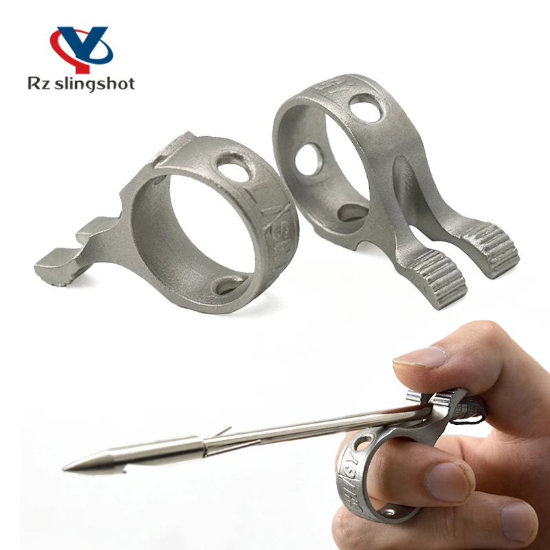 Metall-Schleuder-Ring-Jagd-Fisch-Dart-Releaser-Schutz-Finger-Slingshot ...