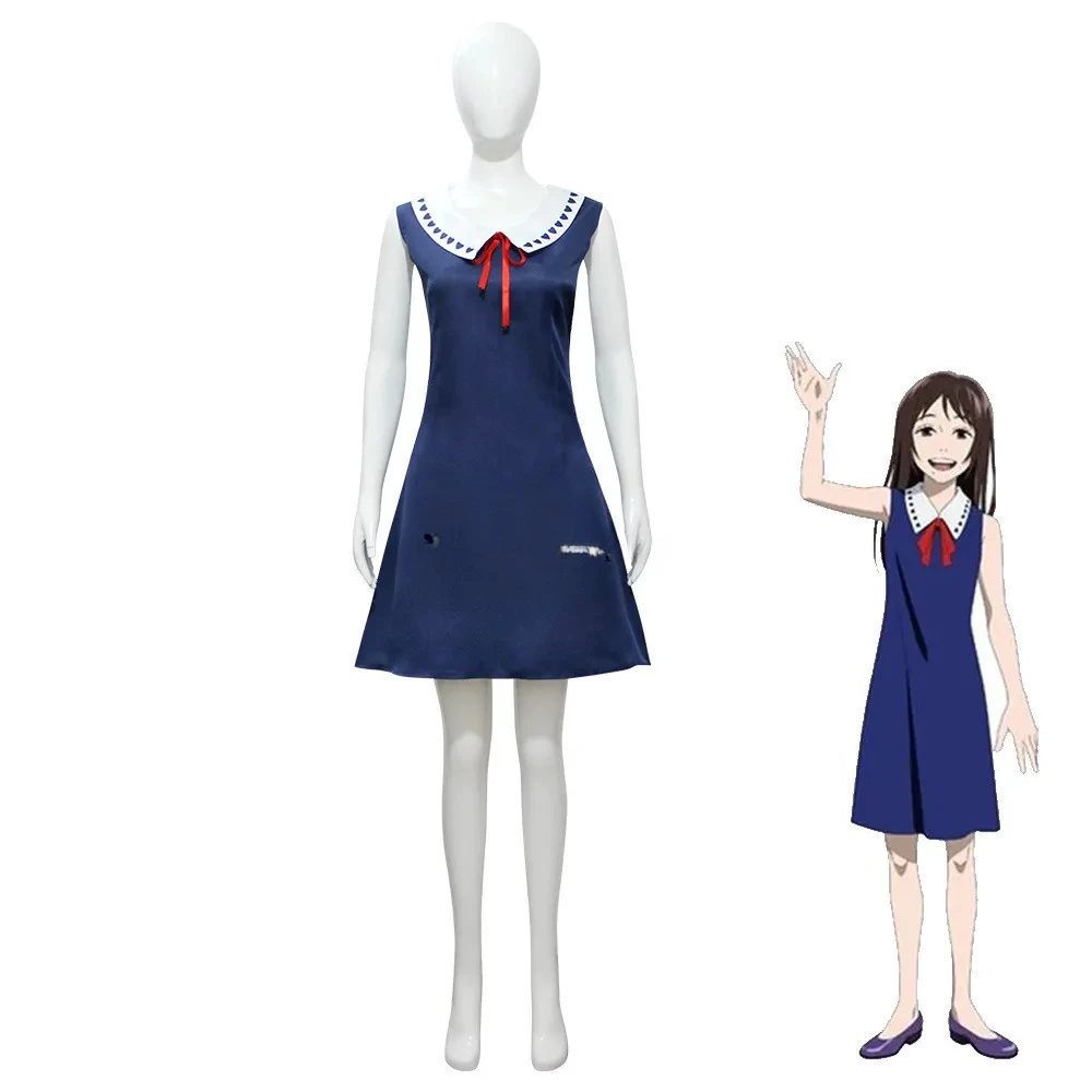 

Anime Jujutsu Kaisen Orimoto Rika Cosplay Costume Cursed Queen Lovely Blue Sleeveless Dress Woman Sexy Kawaii Xmas Suit