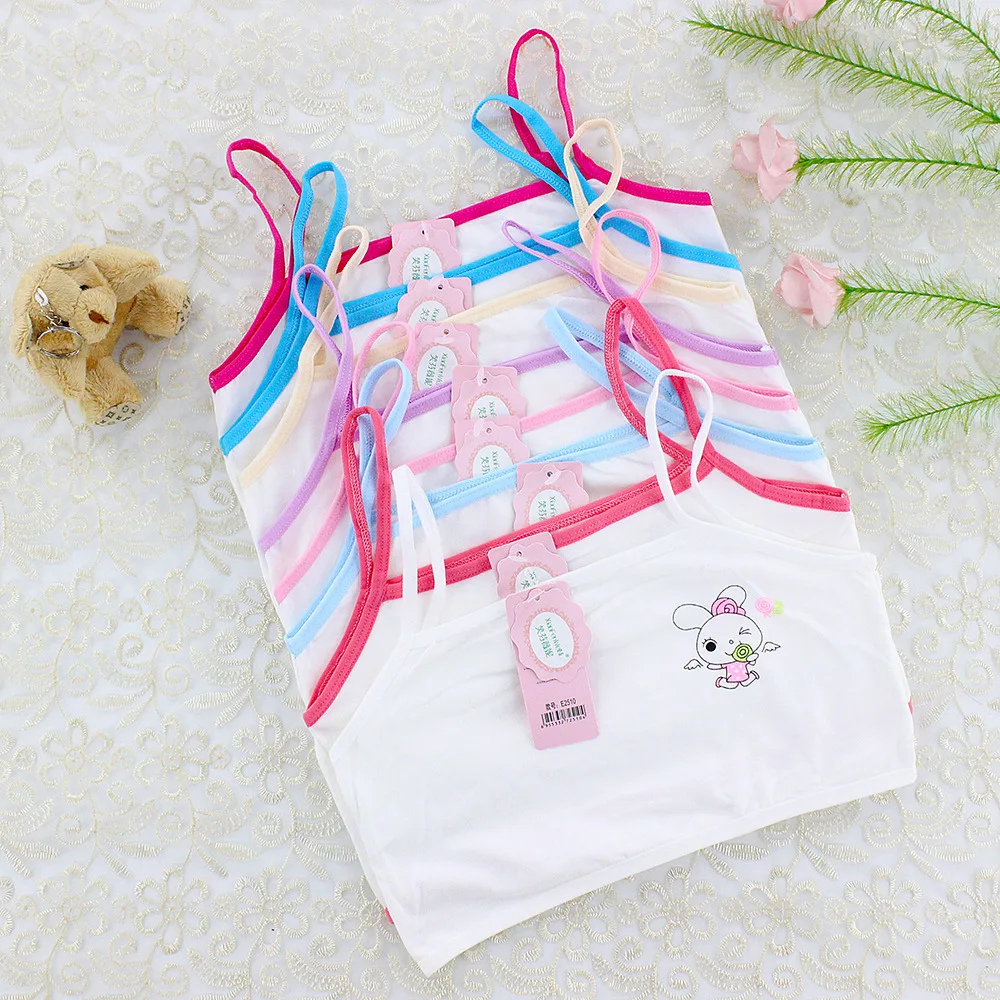 3pc/Lot Girls Teenage Underwear Children Cotton Young Training Bra Kids Teens Puberty Crop Top 7-14 Years training bra cotton bra crop top
