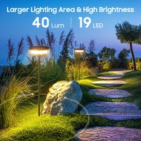 2 pièces lumière de voie solaire balancement par le vent lumières oscillantes solaires lumineux 12H IP65 étanche pour extérieur cour chemin Patio pelouse décor 5