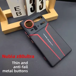 Luxury PU Leather Shockproof Protective Back Cover Case - Hard Shell Design for ZTE nubia Z70 Ultra (Black)