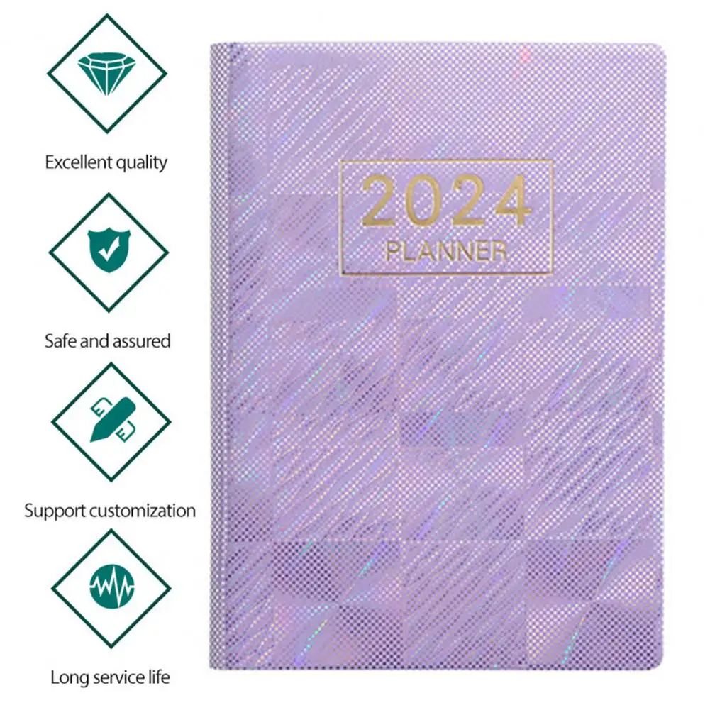 2024 A7 플래너 노트북, 카와이 일기 저널 메모장, 365 일 일정 정리함, 일일 주간 플래너, 한국 문구 사무실