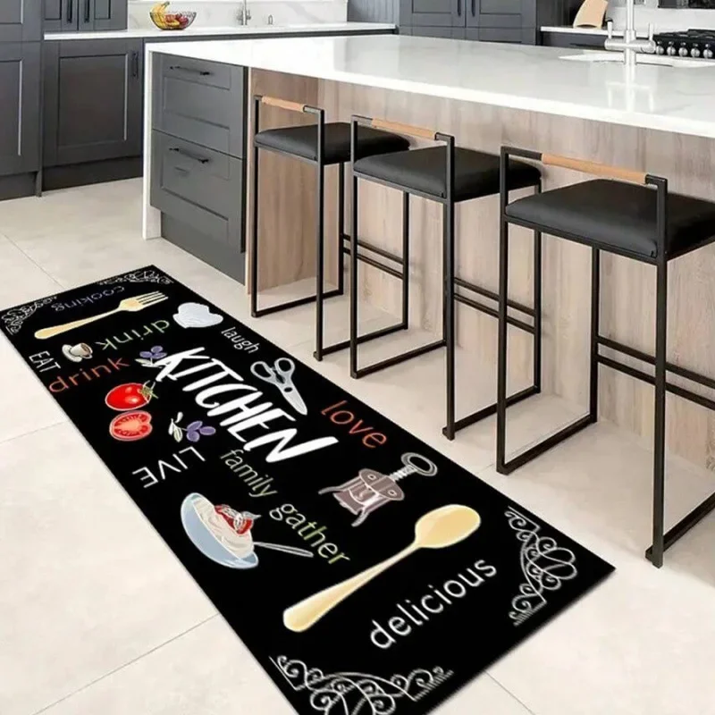Floor Mat Shaggy Rugs Anti Fatigue Kitchen Rug Set of 2 Non Slip Cushioned for Floor