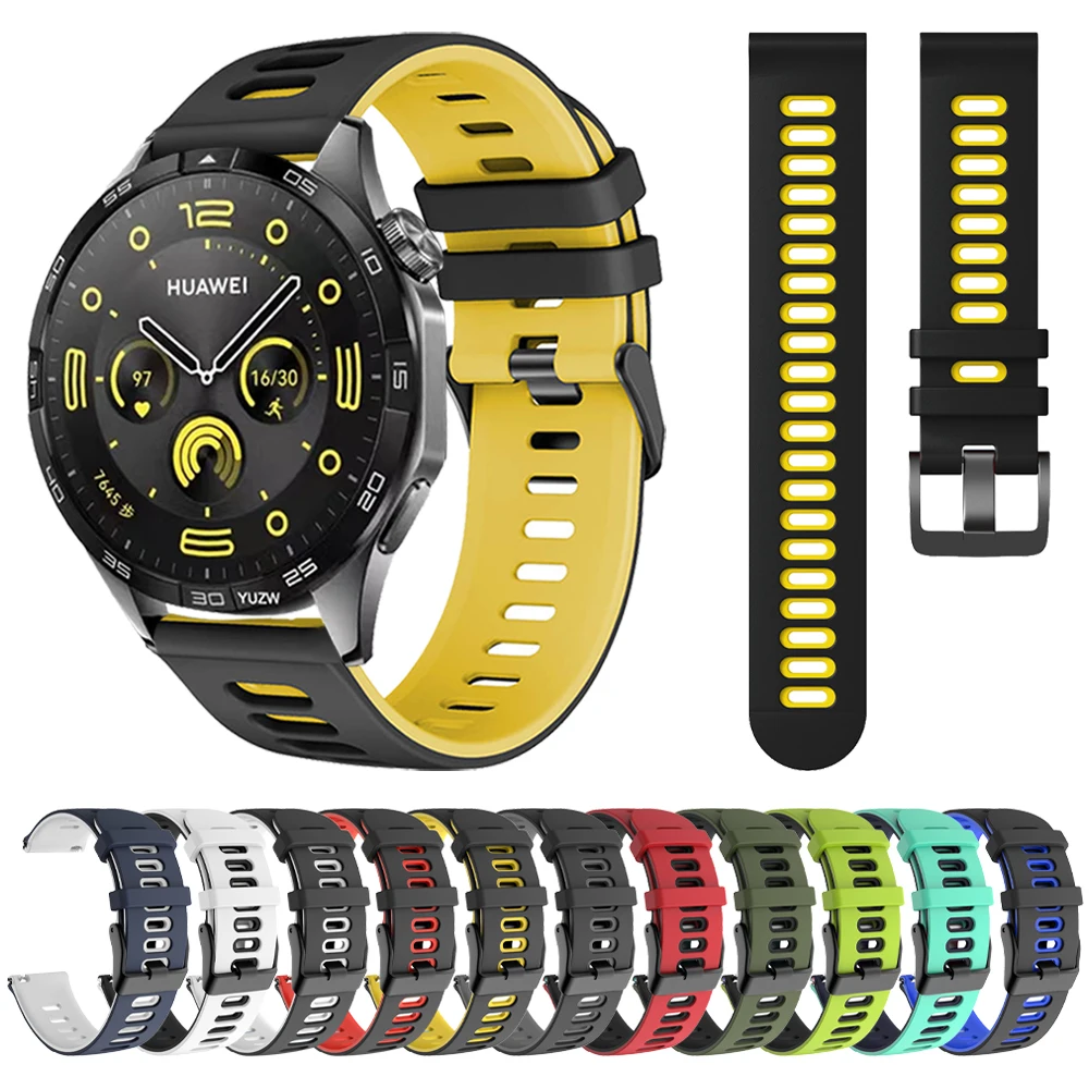 Premium 20mm Silicone Watch Strap - Elegant Replacement Bracelet Belt