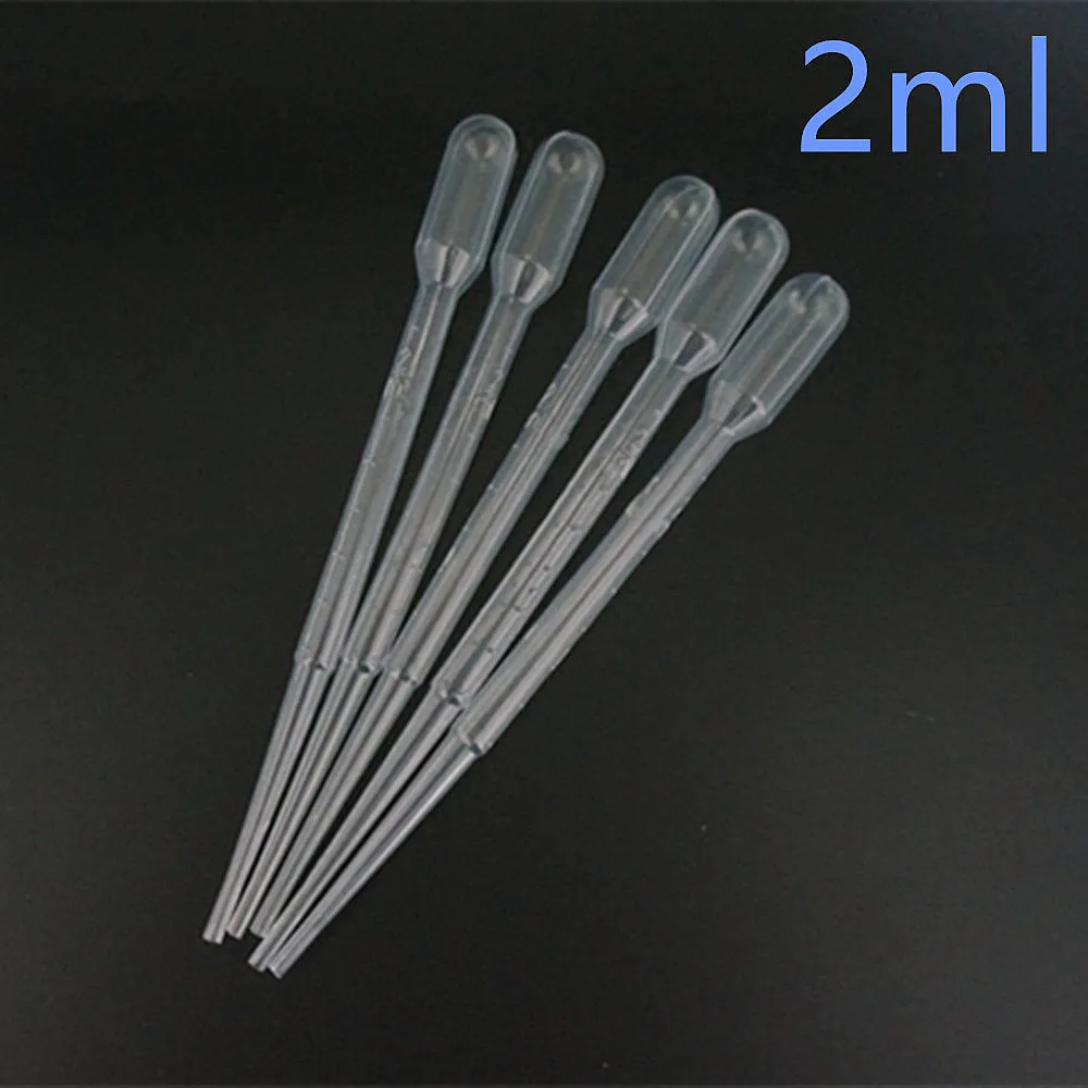 0.2ml/0.5ml/1ml/2ml/3ml/3ml-L/5ml/10ml Disposable Plastic Eye Dropper Transfer Graduated Pipettes Office Lab Experiment Supplies