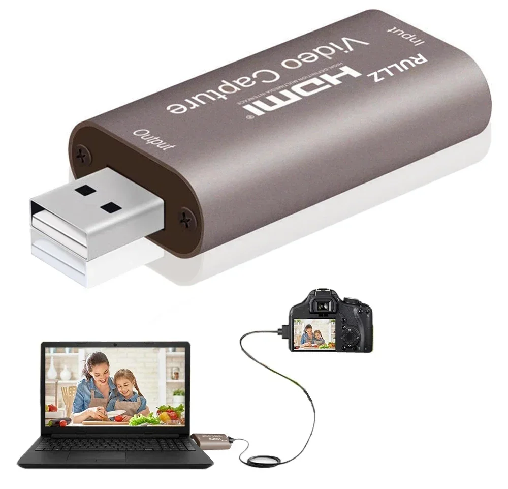 Ultra HD USB Video Capture Card for Game and Camera Recording & Live Streaming