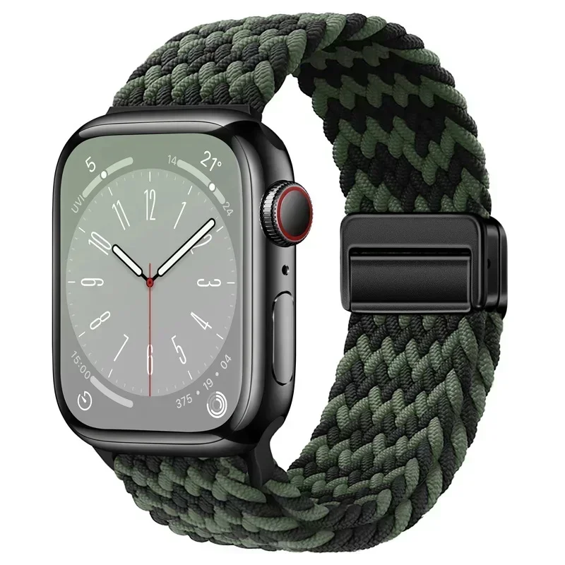 Nylon Braided Loop Strap with Metal Magnetic Closure