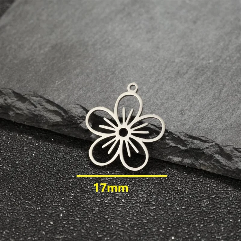 5 Teile/los Edelstahl Monstera Blatt Charms Für Frauen Pflanze Blume Halskette Anhänger Charme Diy Schmuck Machen Zubehör – Detail 2