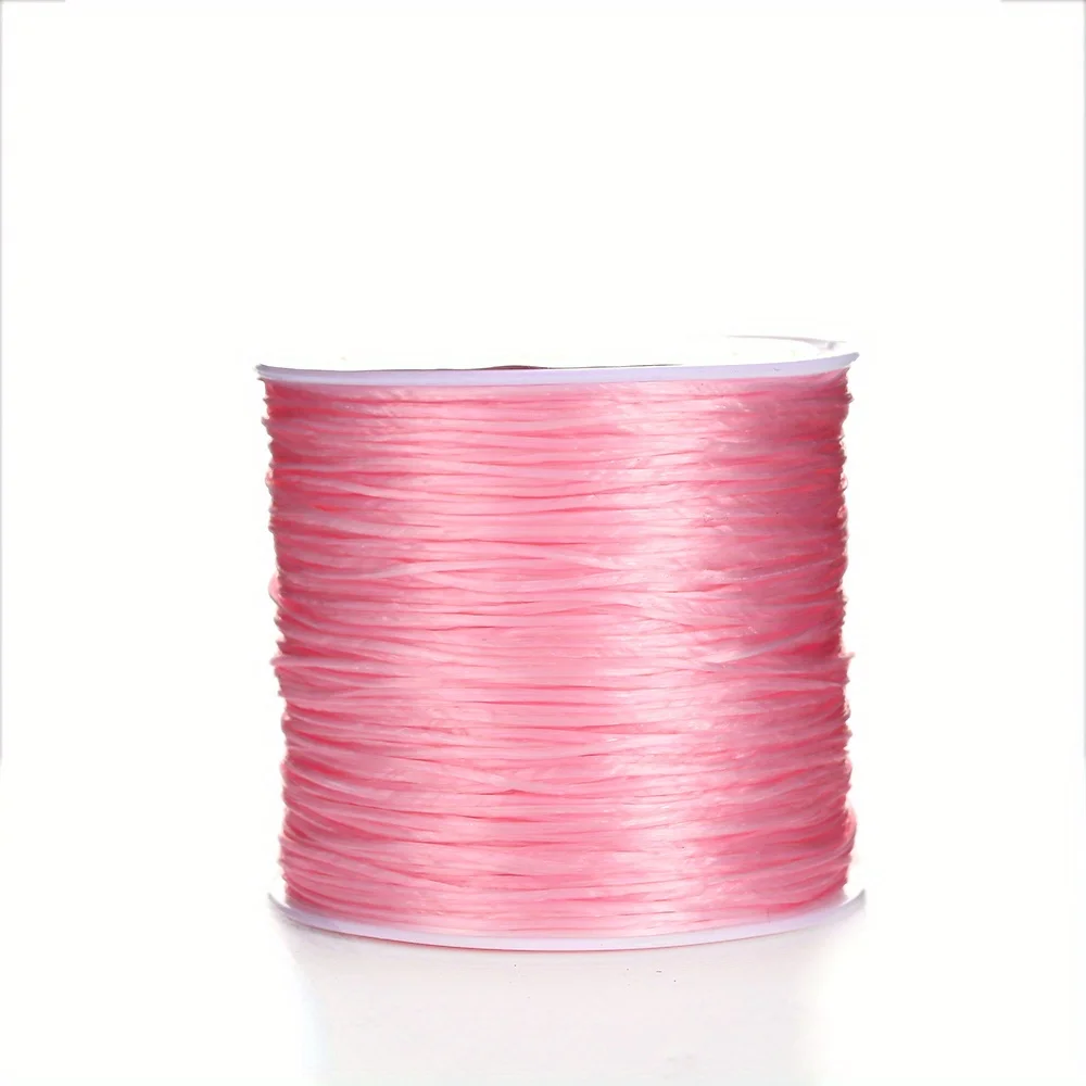 Fili di perle elastiche 100 m filo elastico per bracciale 0,8 mm filo elastico trasparente per fabbricazione di bracciale gioielli perla collana artigianato